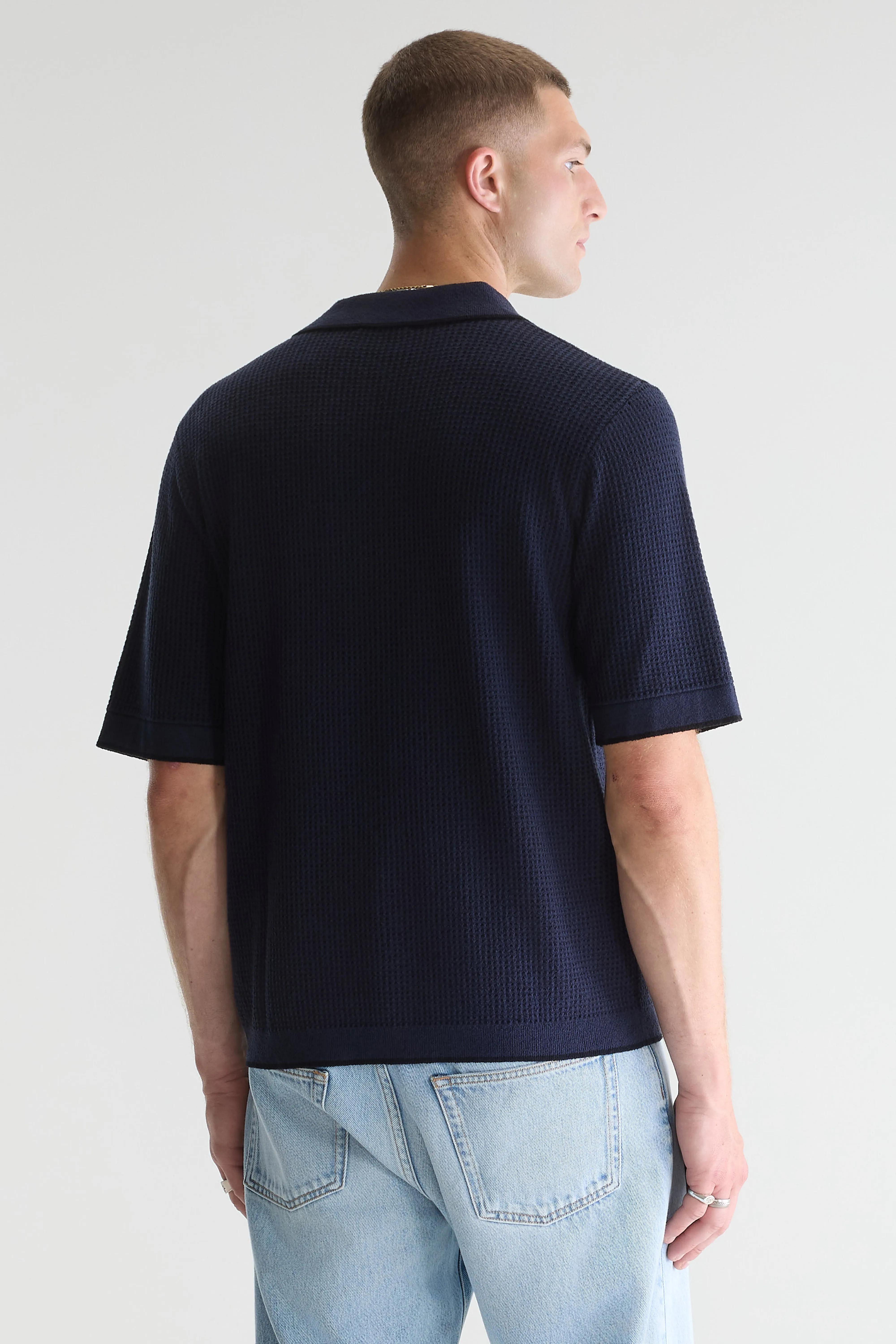 Bellerose Adoko waffle knit polo (261 / M / PARKER)