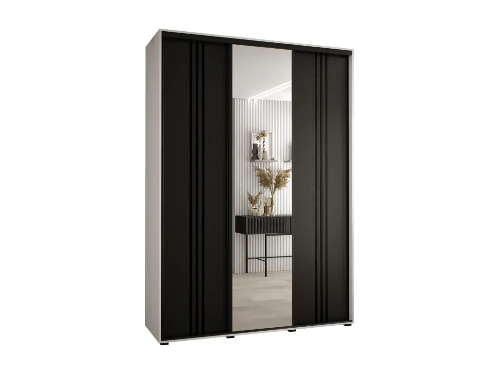 ARMARIO Hogarmini 7 DE PUERTAS CORREDERAS 235.2/170/45 3 puertas (Blanco/Negro/Negro) ehju87978
