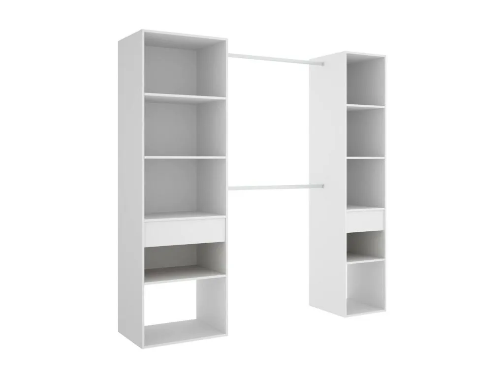 Armario Sancaldeco Estructura para vestidor Perchero abierto 200x50h205 cm Blanco 57696KWIF