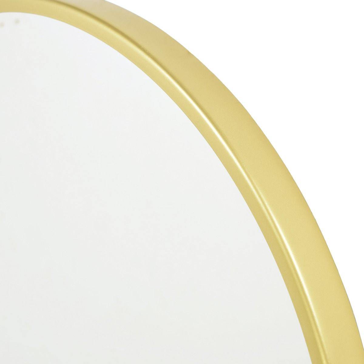 Fragix Boston wandspiegel rond - Goud - Metaal - Ø75cm - Industrieel