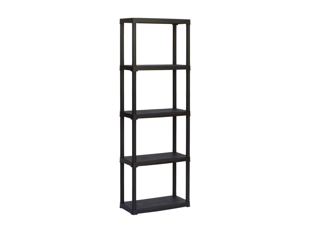 Armario de exterior Dammendol, Estante de exterior, Armario de balcón multiusos, Mueble de exterior, 100% Made in Italy, Antracita, 60x30h176 cm