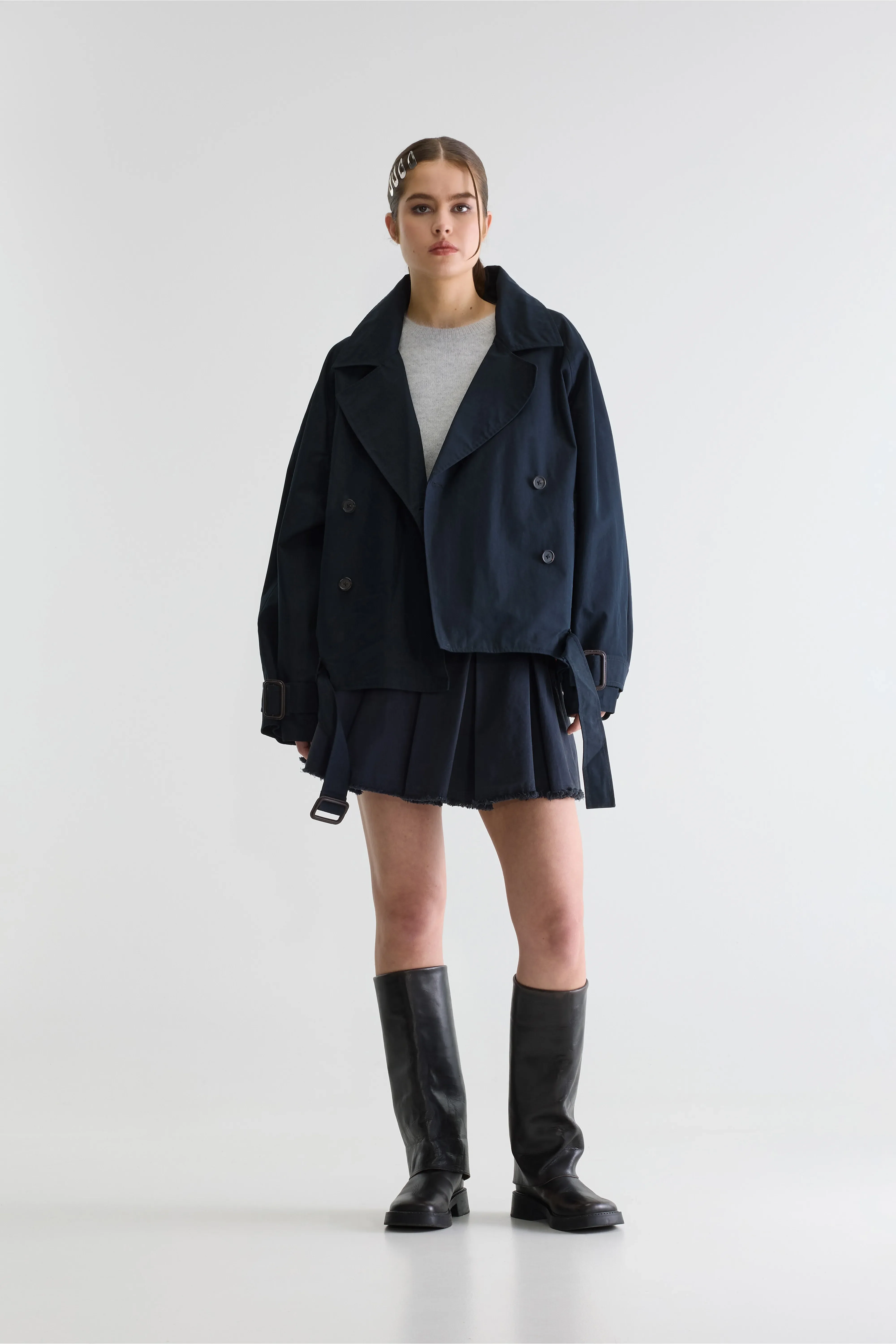 Bellerose Helina trench-style jacket (261 / W / NAVY)
