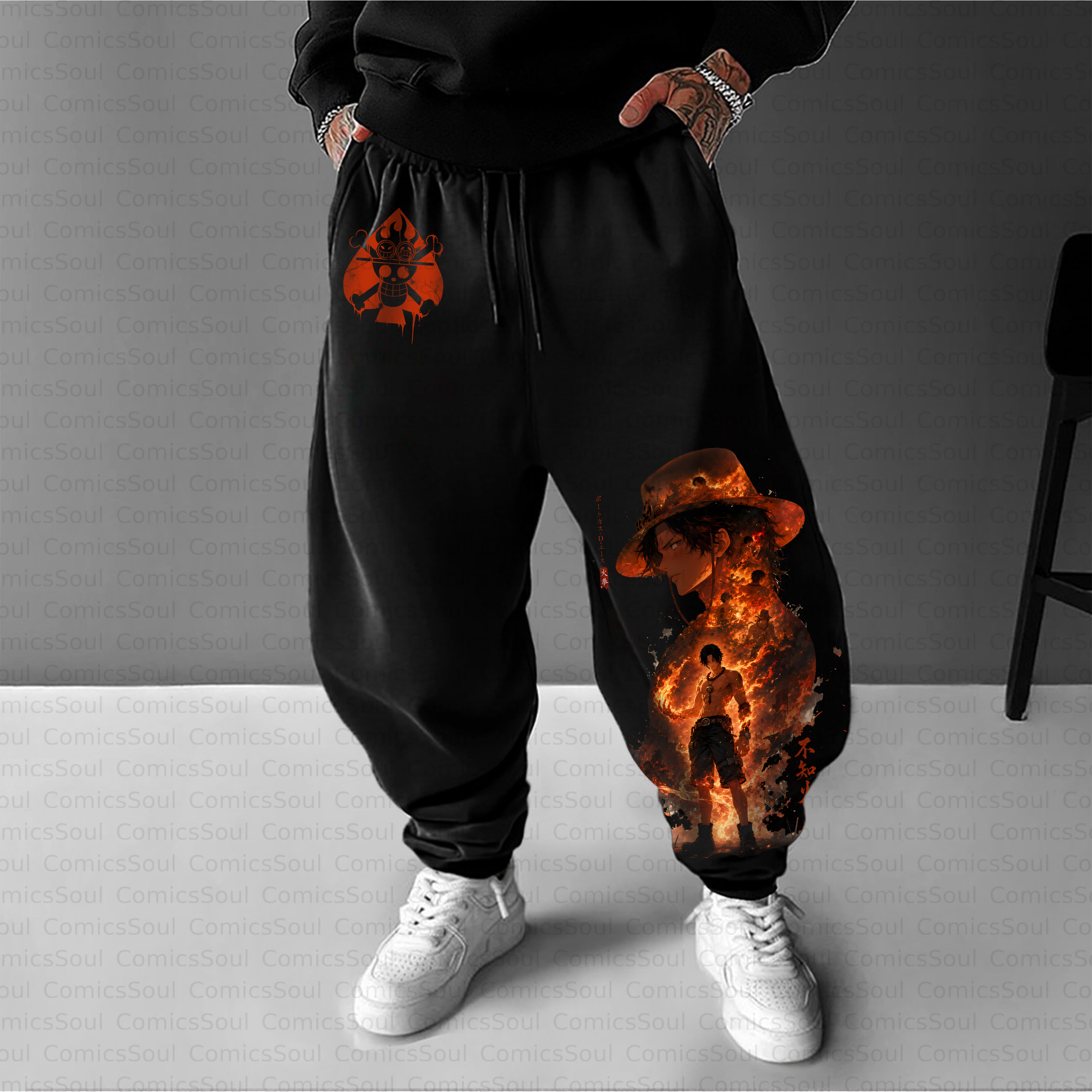 Unisex Casual Anime Streetwear Pant