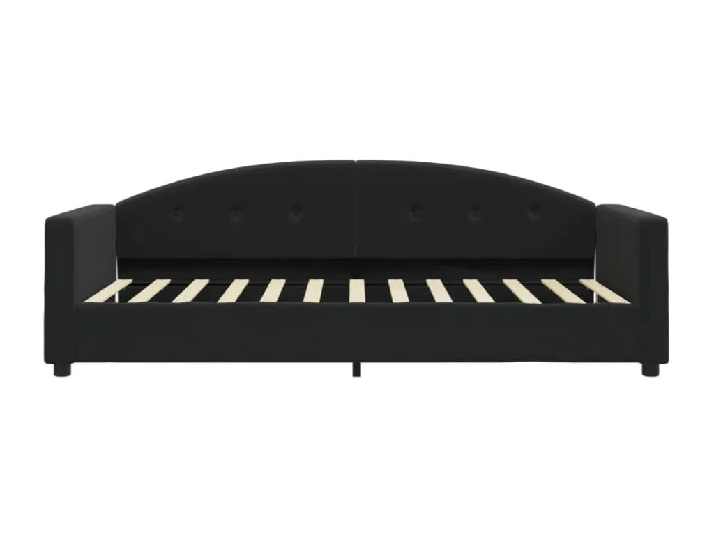 Sofá cama sin colchón terciopelo negro 90x200 cm 19789nrwd