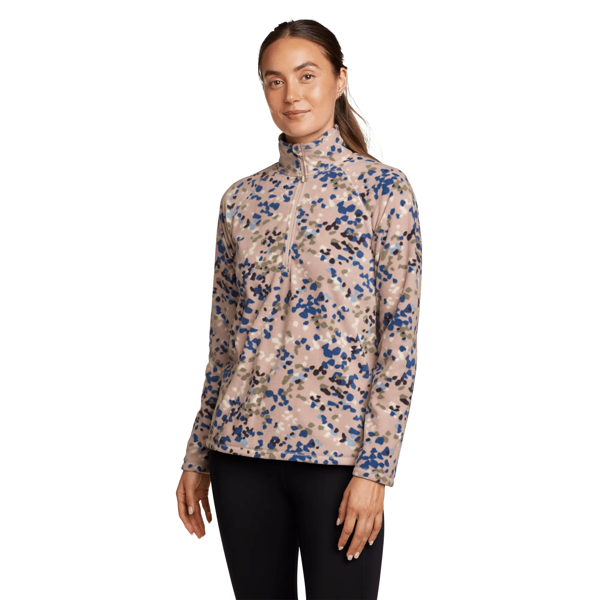 Women's Quest Fleece 1/4-Zip Pullover - Printed - Eddie Bauer Outlet