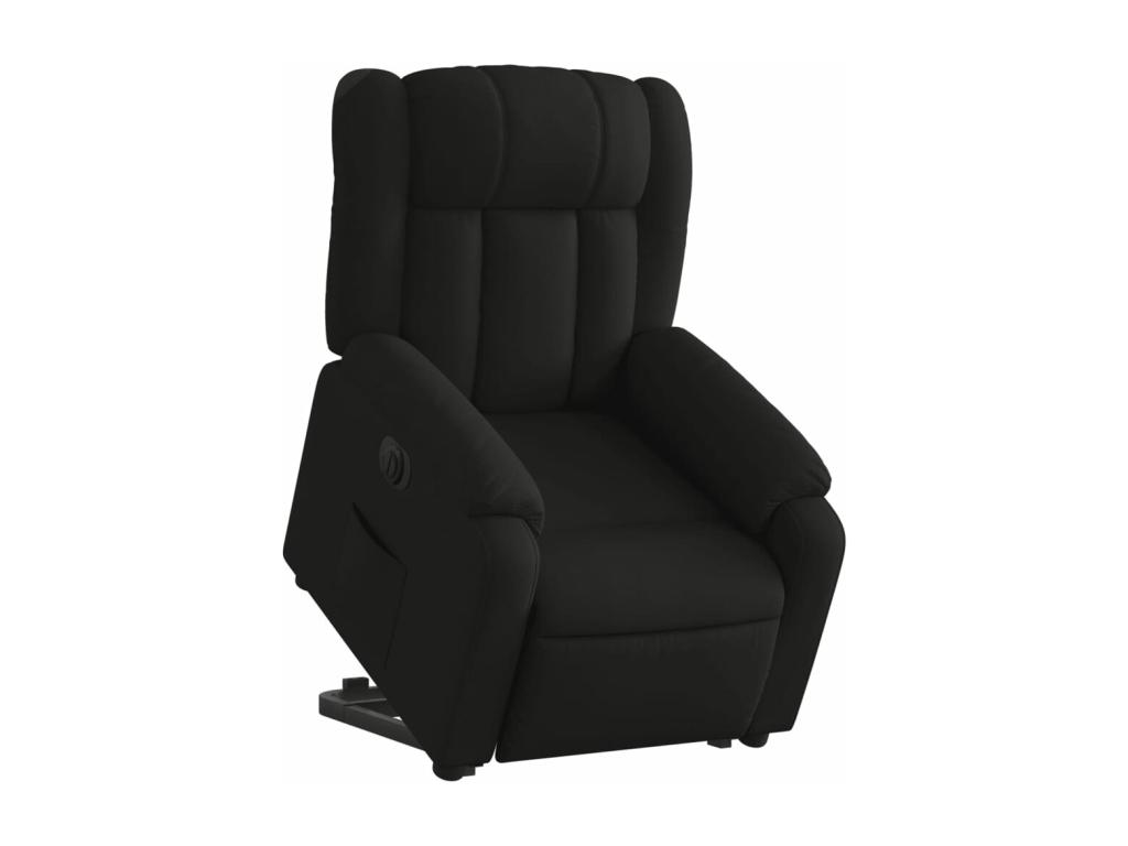 Sillón eléctrico reclinable elevable de tela negro