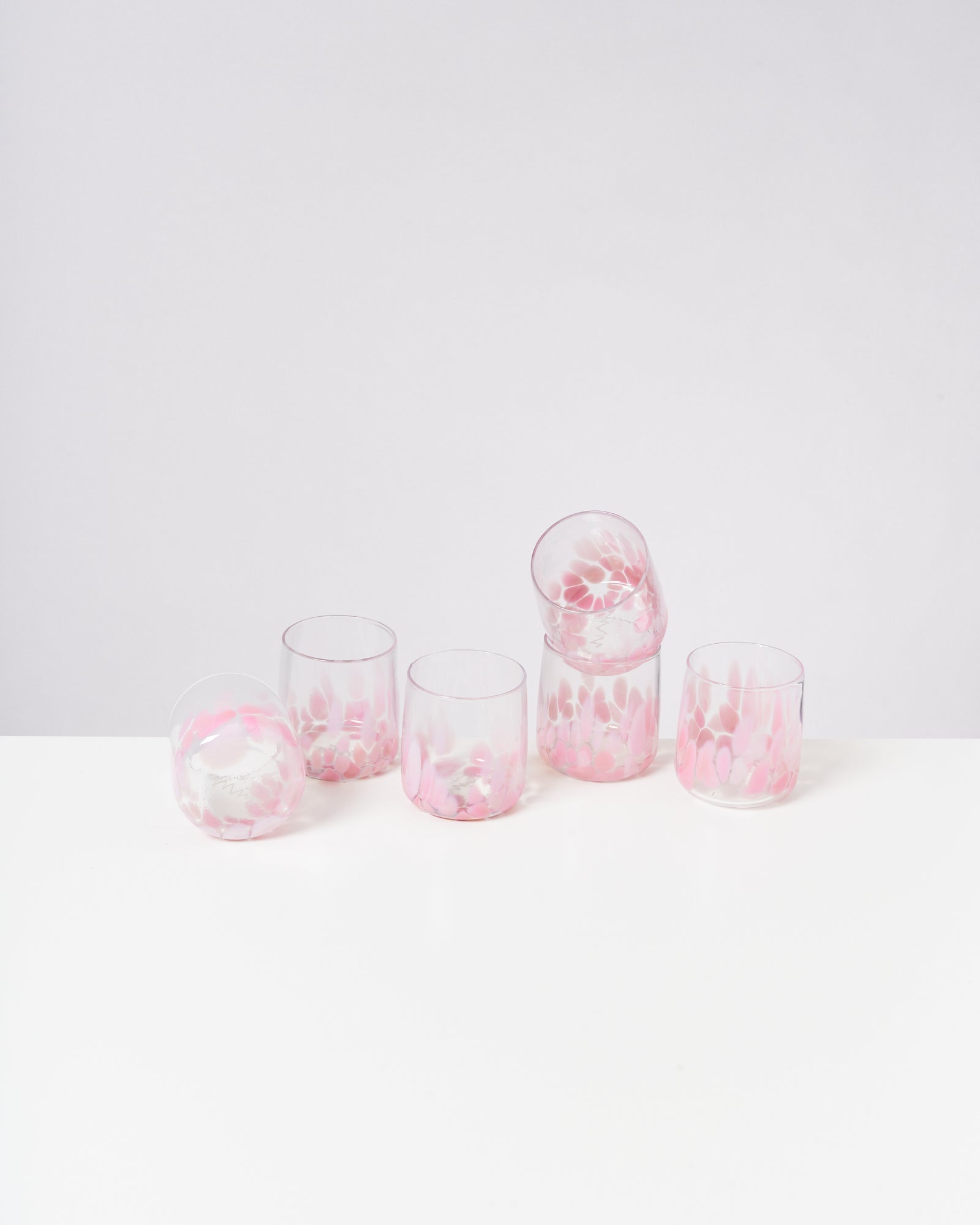 Alegria Glas klein rosa 6er-Set