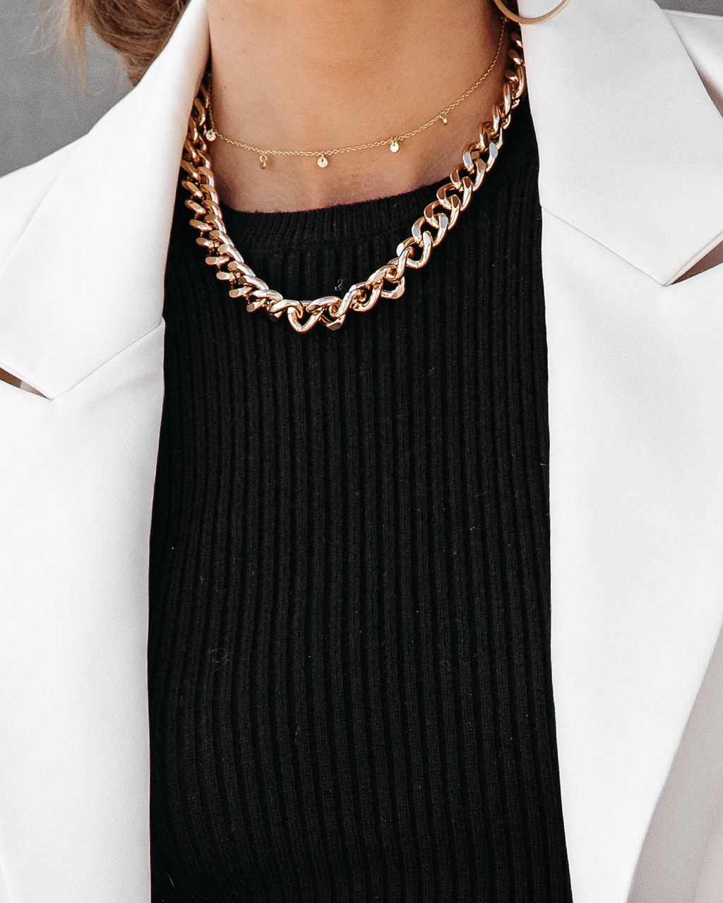 Portia Pocketed Blazer - Cream - Se7enfashion
