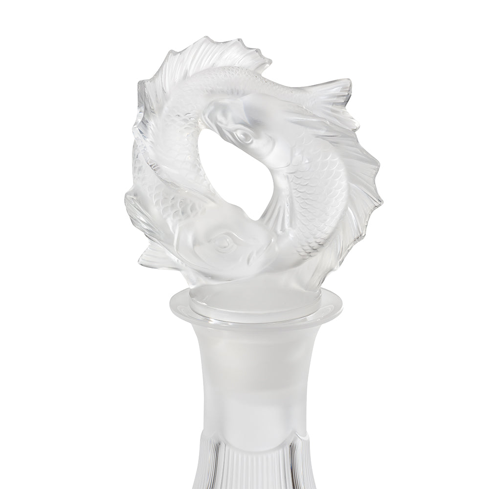 CARAFE 2 POISSONS - CRISTAL INCOLORE