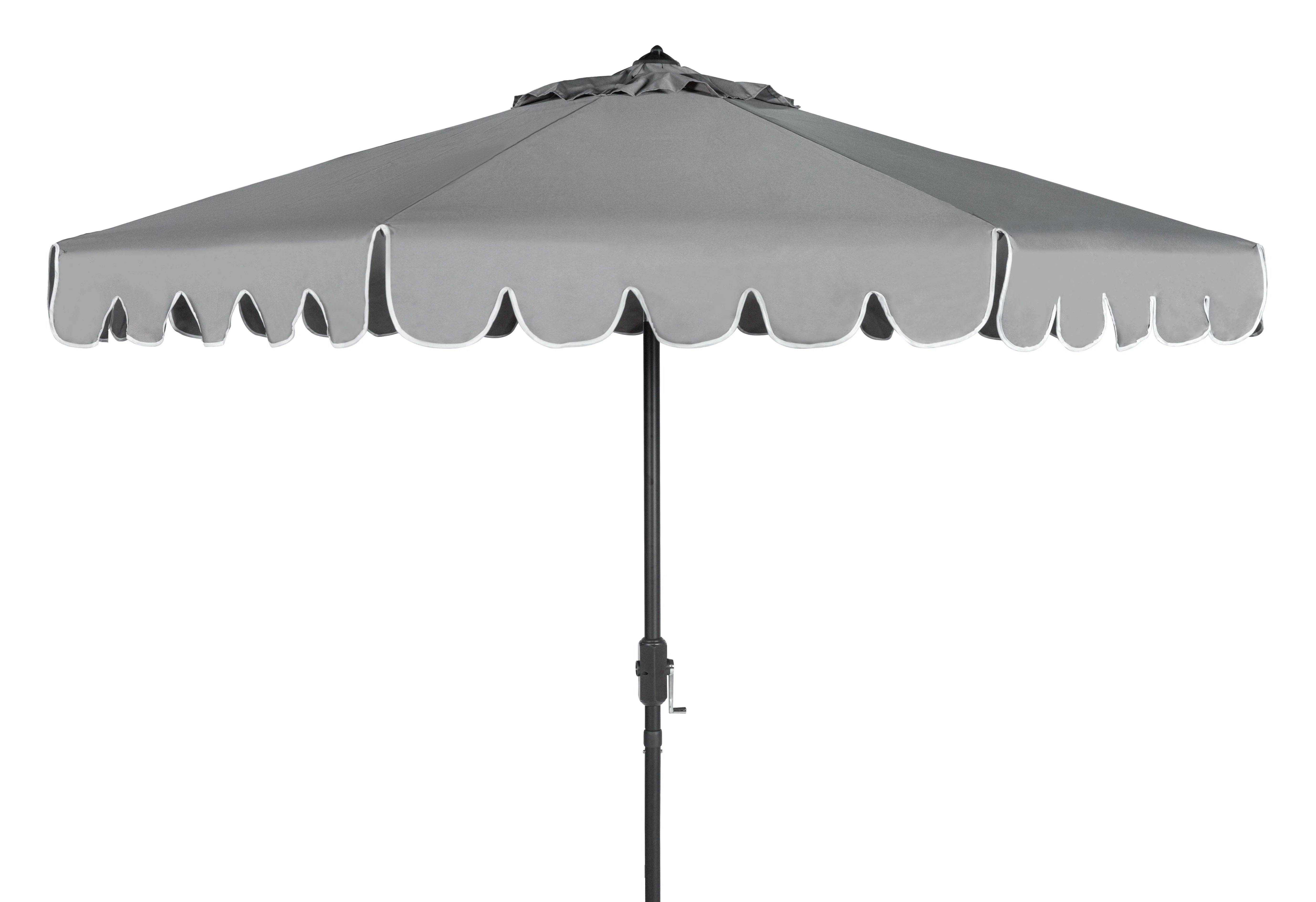 Safavieh Venice 9' Market Crank Tilt Patio Umbrella, Navy/White - Image 41