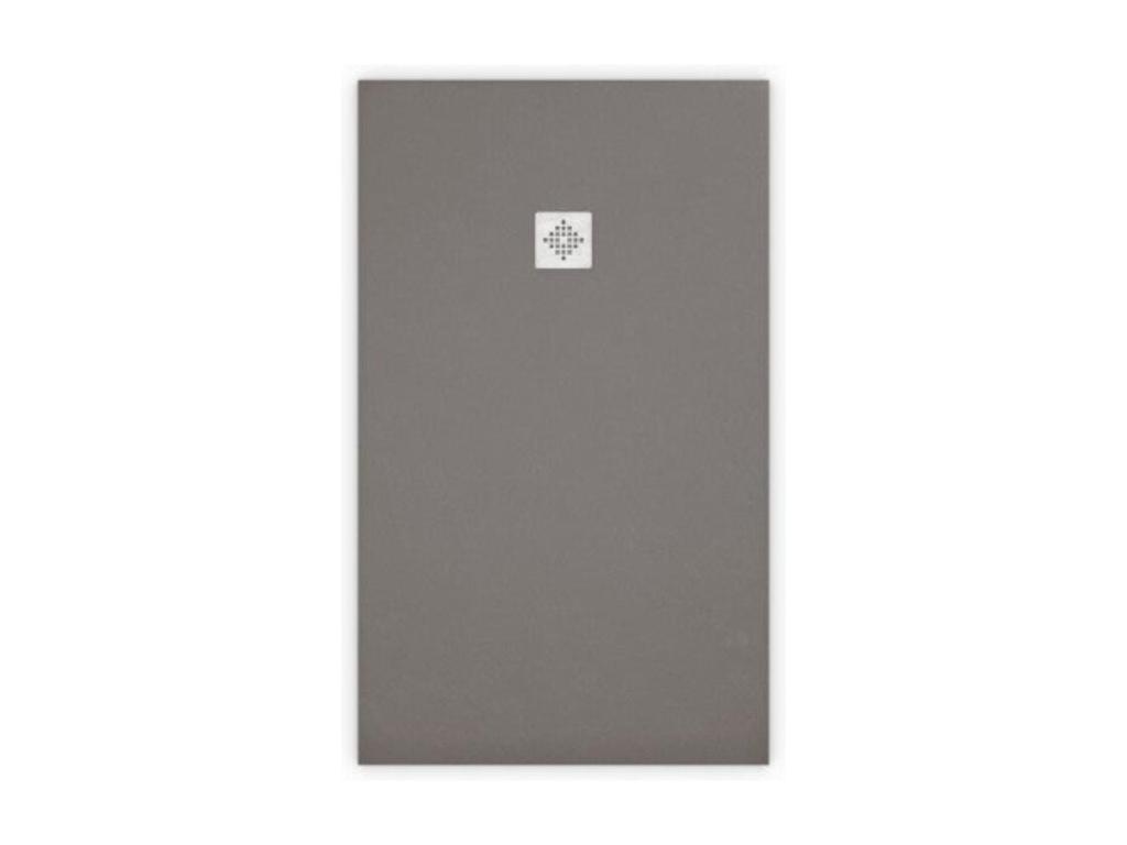 Plato de ducha natural gris - 75x170cm - resina con cargas minerales