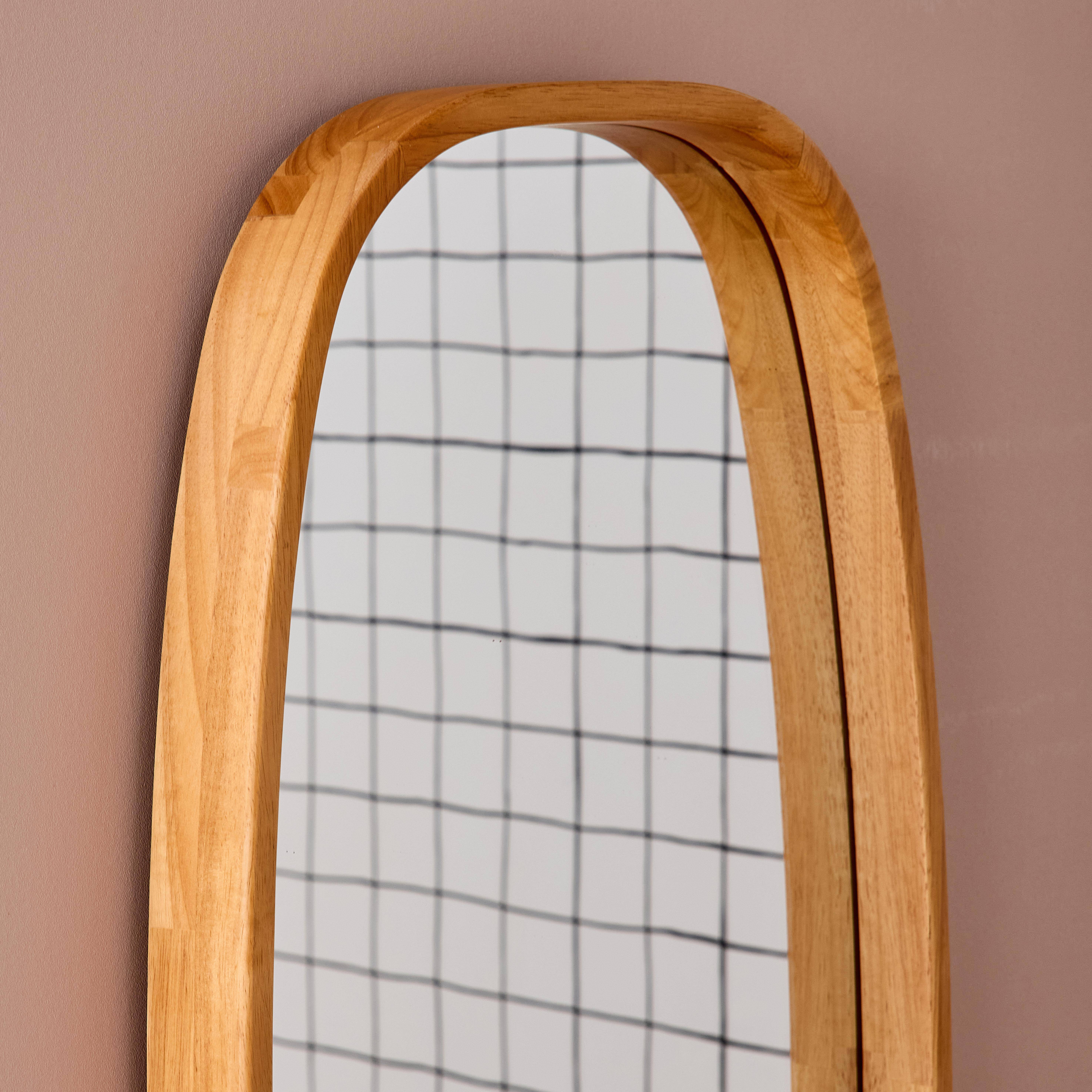 Jamie - Espejo rectangular de madera decorativo de pared