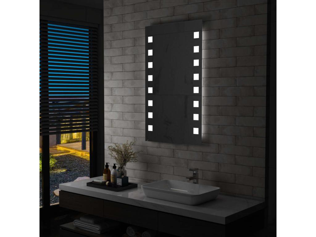 Espejo de pared de baño con LED 60x100 cm