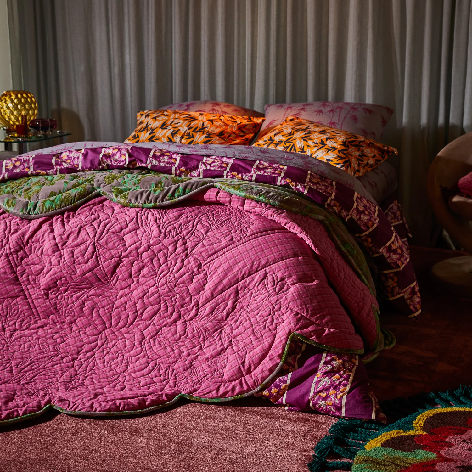 Valeria Scalloped Quilted Bedcover