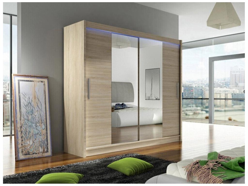 Armario 123 - Roble Hominor - 215x180x58cm - Puertas de armario Correderas