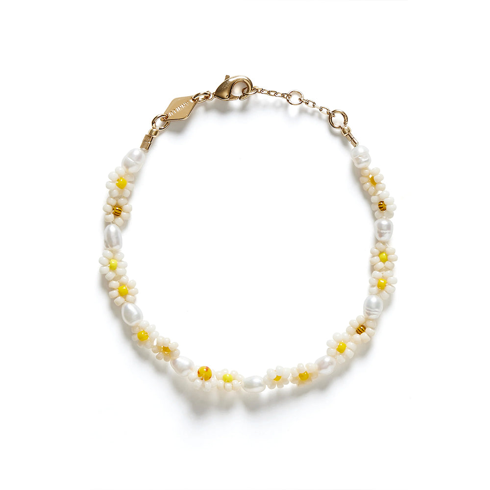 Anni Lu - Bracelet Daisy Flower - Pearl Yellow