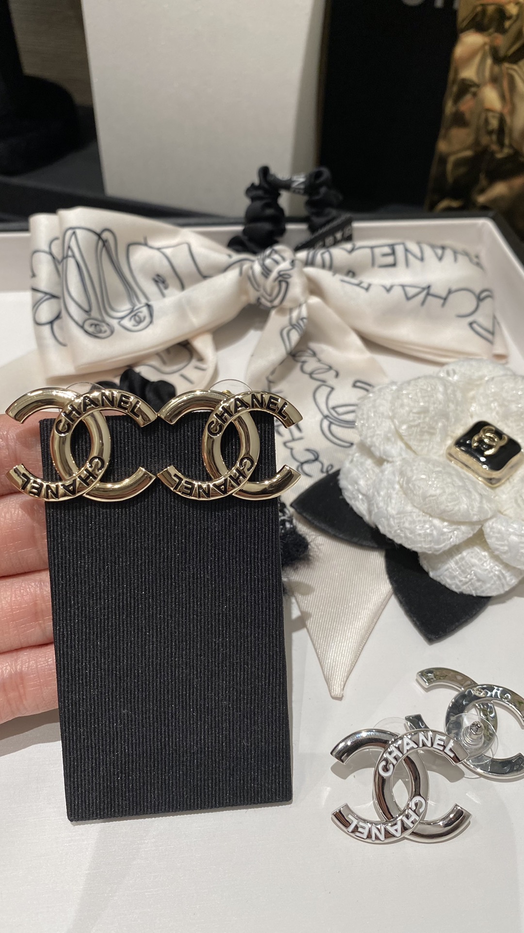 Chanel Enamel Monogram CC Earrings - Original Replica Club