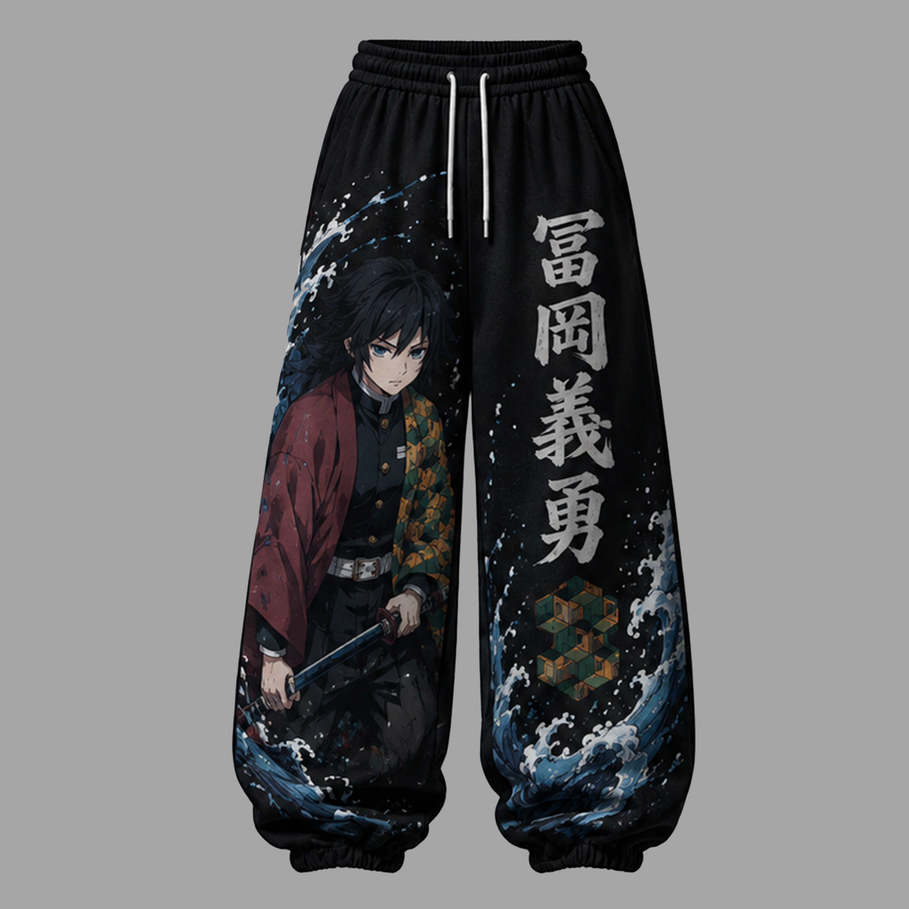 Demon Slayer Cropped Long Sleeve Hoodie & High Waist Jogger Pants Two Piece TeeThreads Sustain the Scene with Custom Apparel