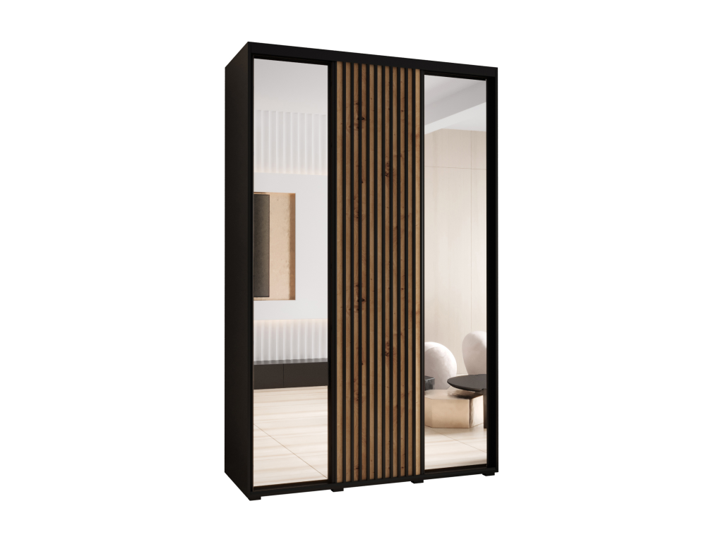ARMARIO Nestliq 2 DE PUERTAS CORREDERAS 235 - 2/160/45 3 puertas negro/artisan