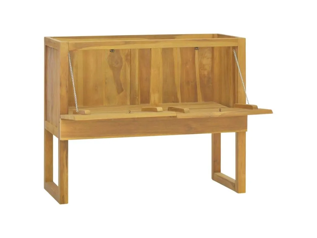 Armario de baño Casabellaes maciza de teca 90x45x75 cm Marrón 48895SGEQ