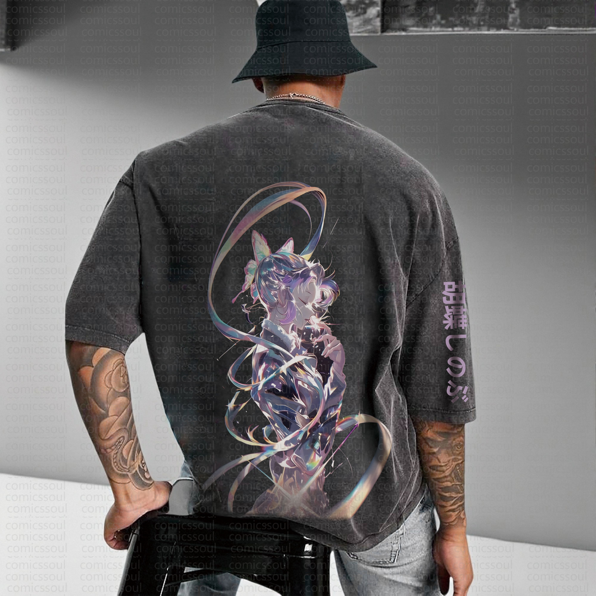 Unisex Anime Inspired Vintage Washed T-Shirt丨Comicssoul