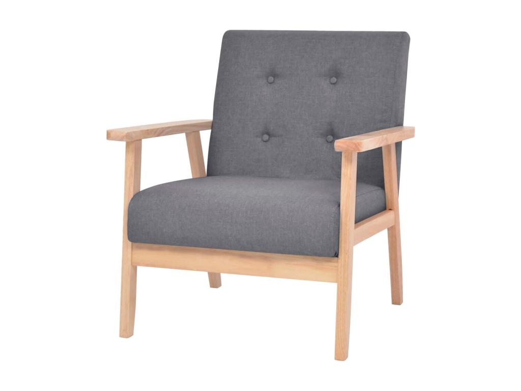 Sillón de tela gris oscuro