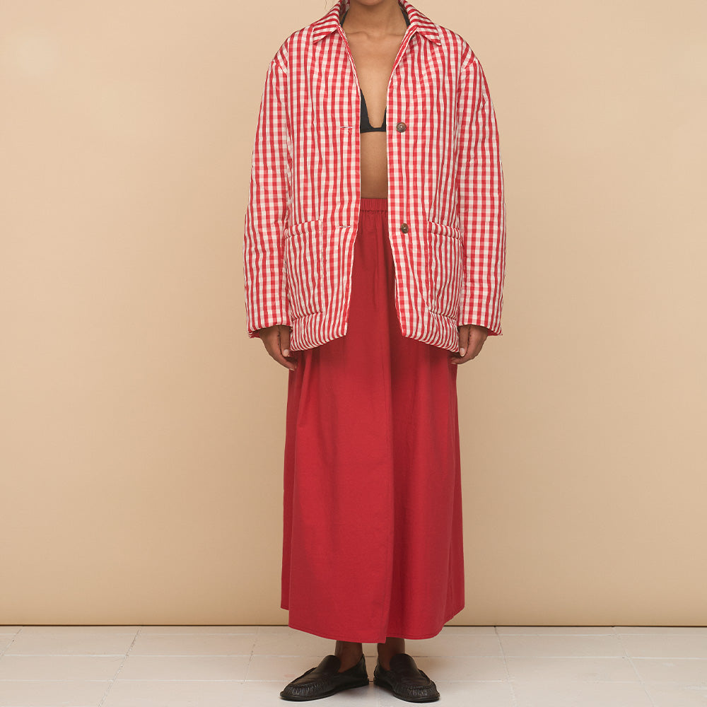 ELEPH - Jupe Wide Pocket - Rouge