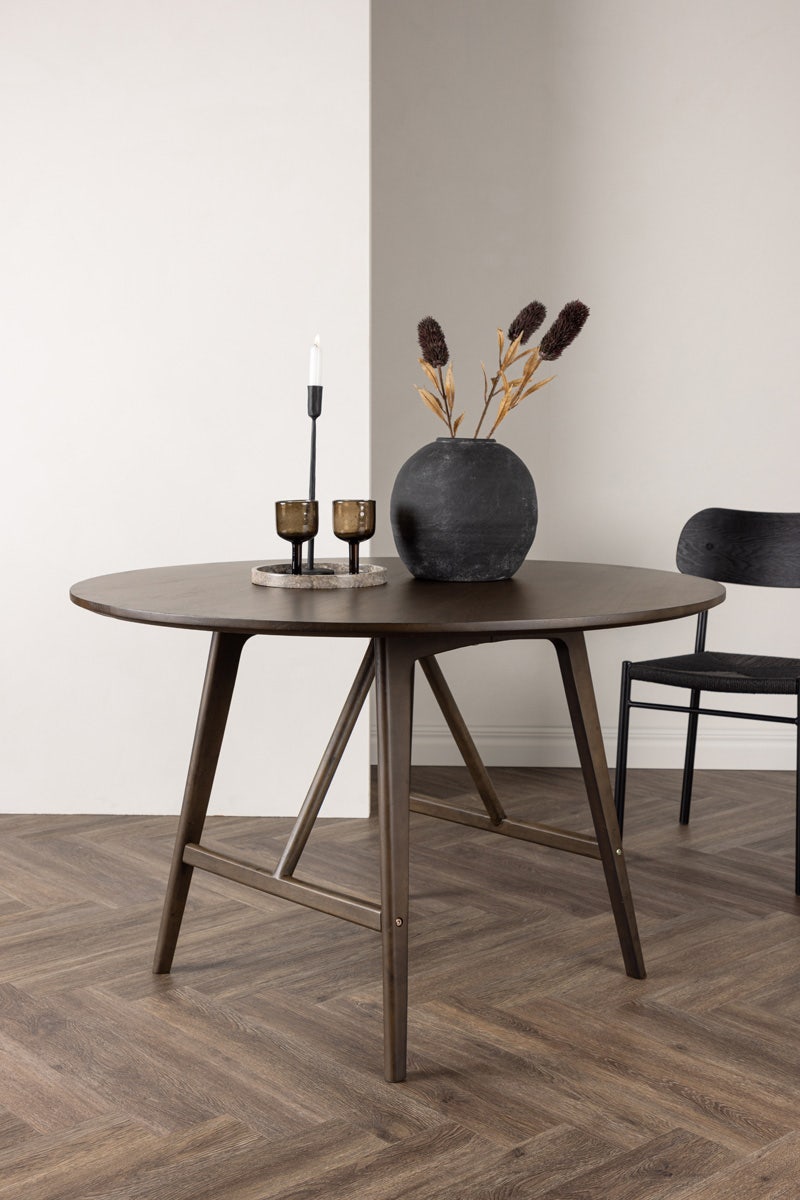 Nest living Esra Ronde Houten Eettafel Ø 100 cm - Donkerbruin