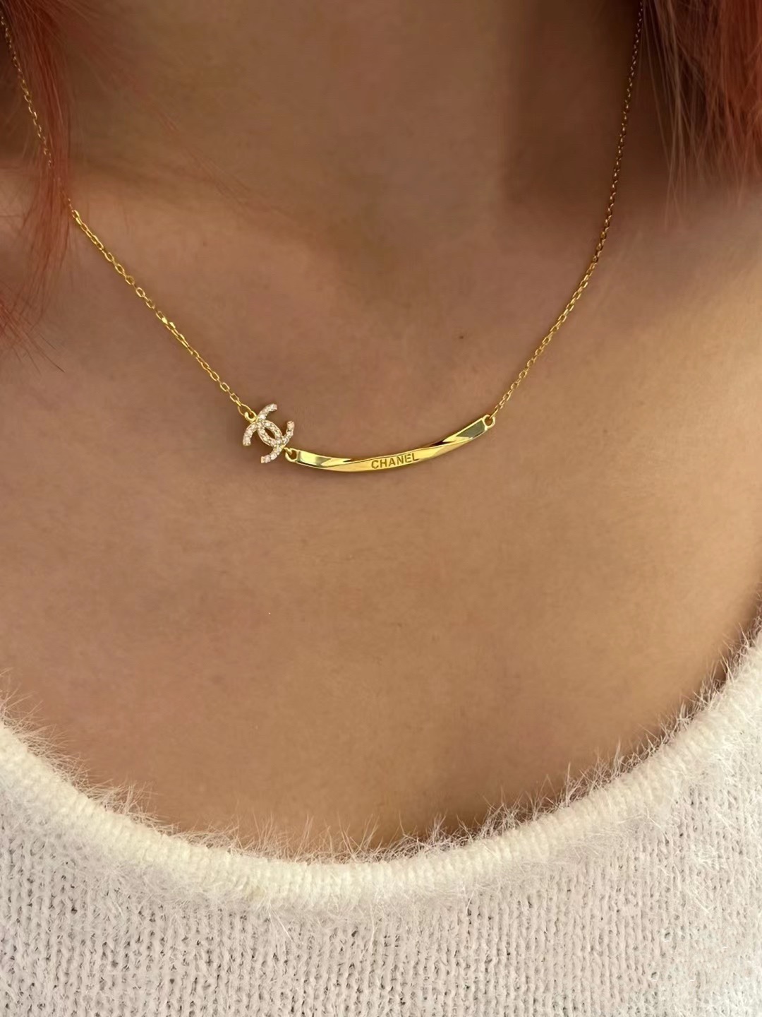 Chanel Smile Necklace Minimalistic - Original Replica Club