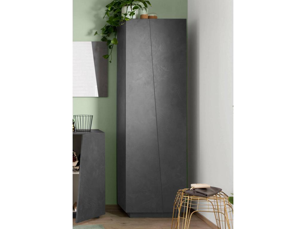 Armario Multiusos Nestliq - Zapatero con 2 puertas y 5 estantes - Mueble multifuncional - 100 por ciento Made in Italy - cm 60x38h200 - Pizarra