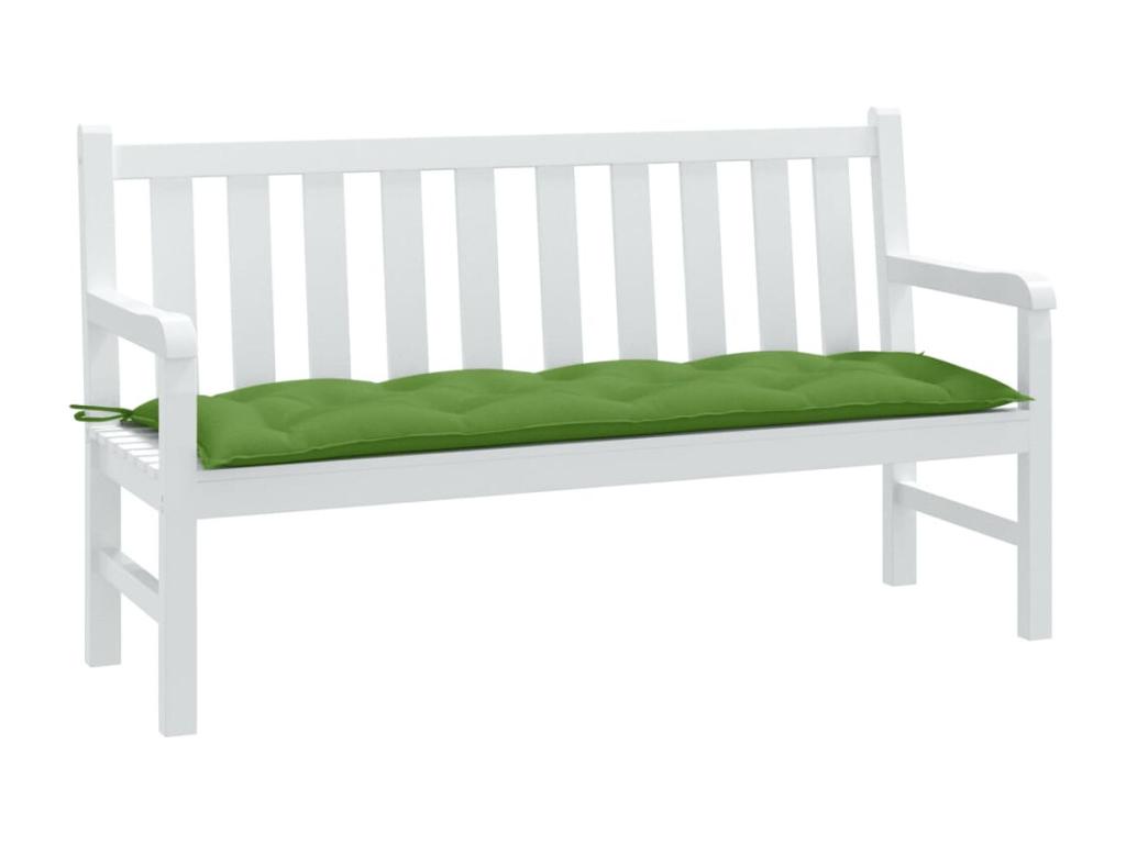 Cojín para banco de jardín tela verde melange 150x50x7 cm