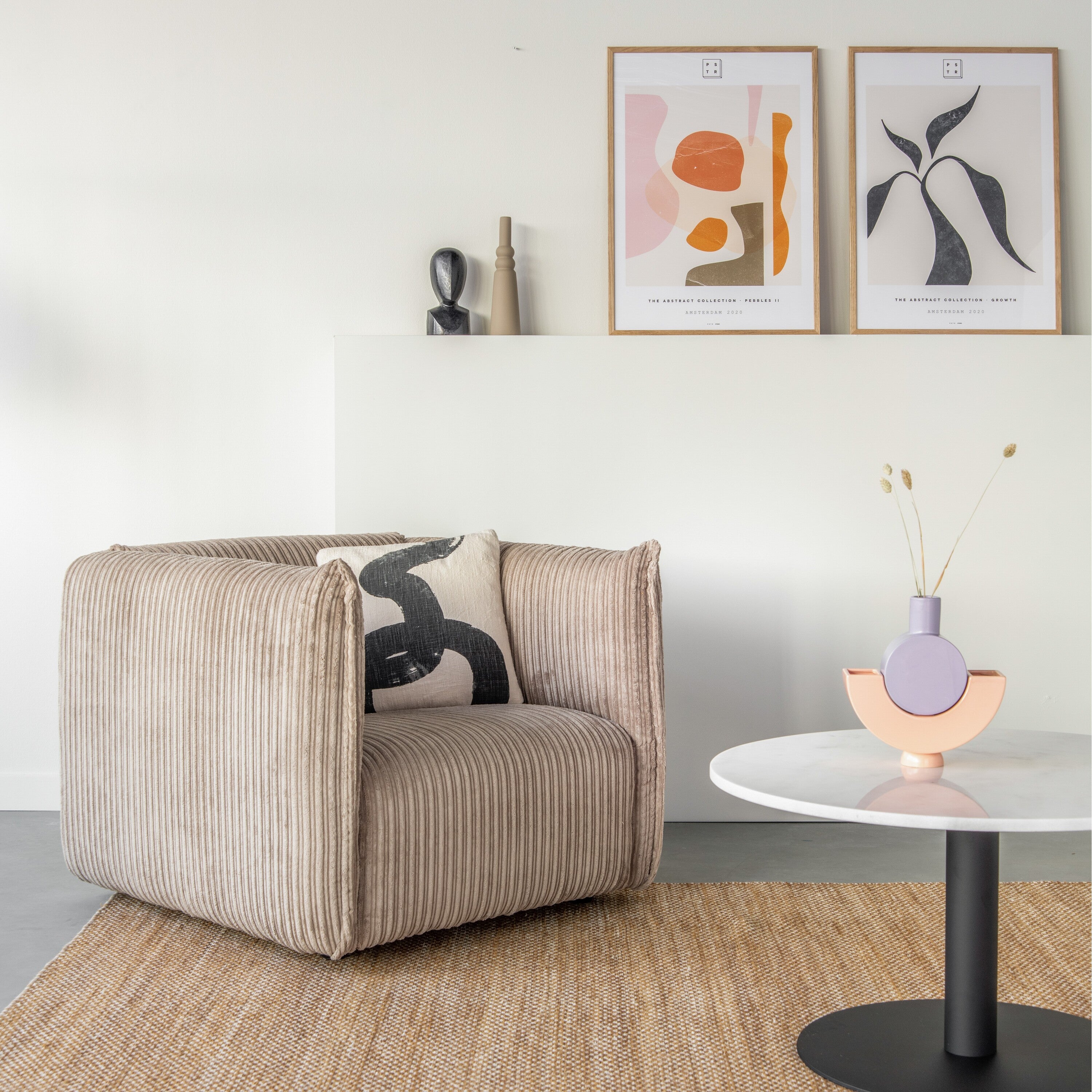 Blokker Ribbon Fauteuil - Mink - Rib