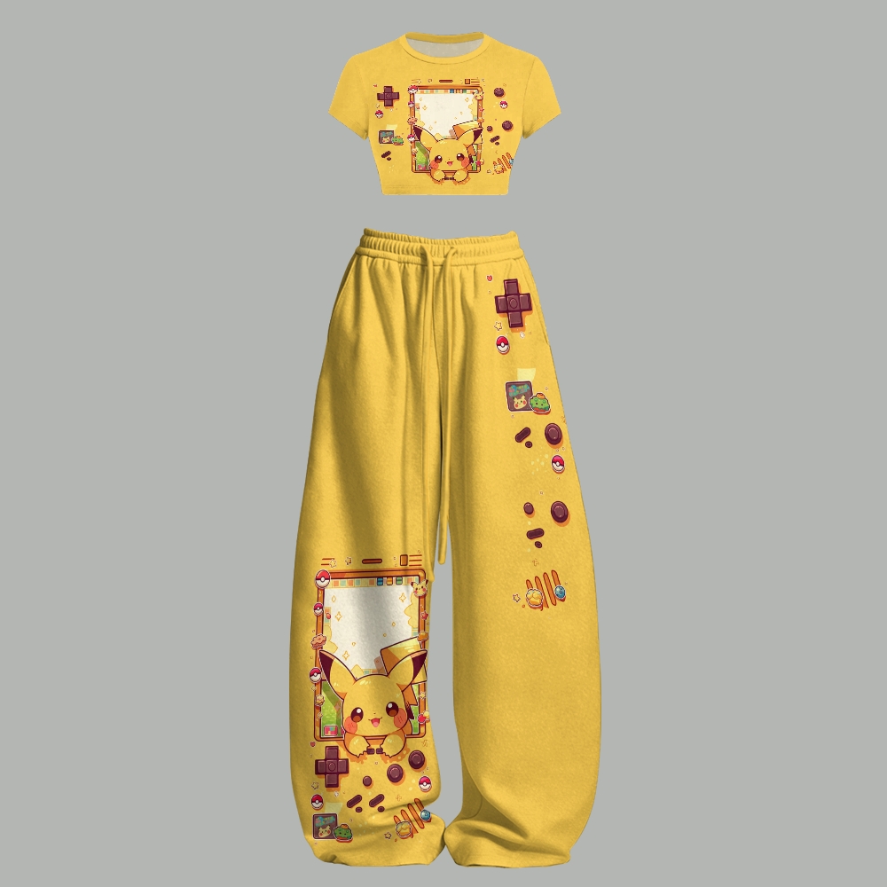 Pokémon Women T-Shirt  & Elasticated Trousers Two-Piece Set