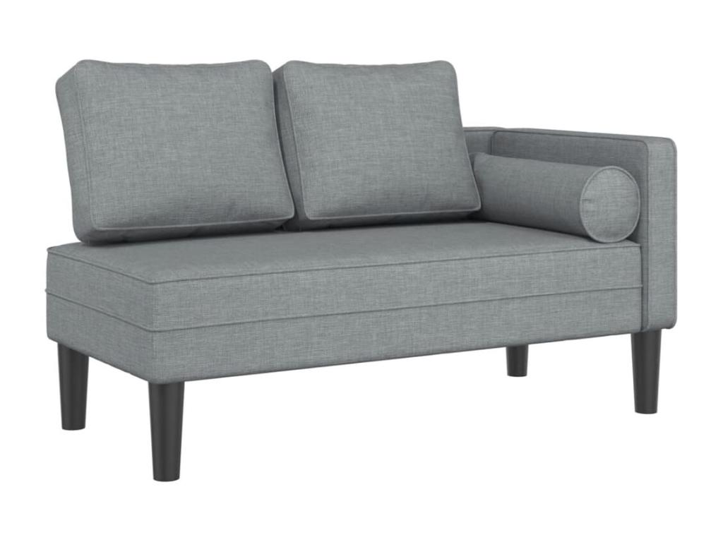 Sillón con cojines de tela gris claro