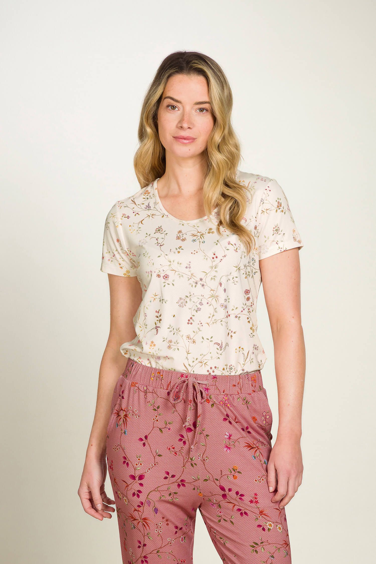 Tilly Short Sleeve Top Little Delhi Off White
