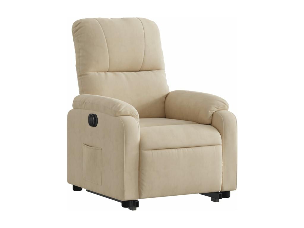 Sillón eléctrico reclinable elevable Joliven microfibra crema