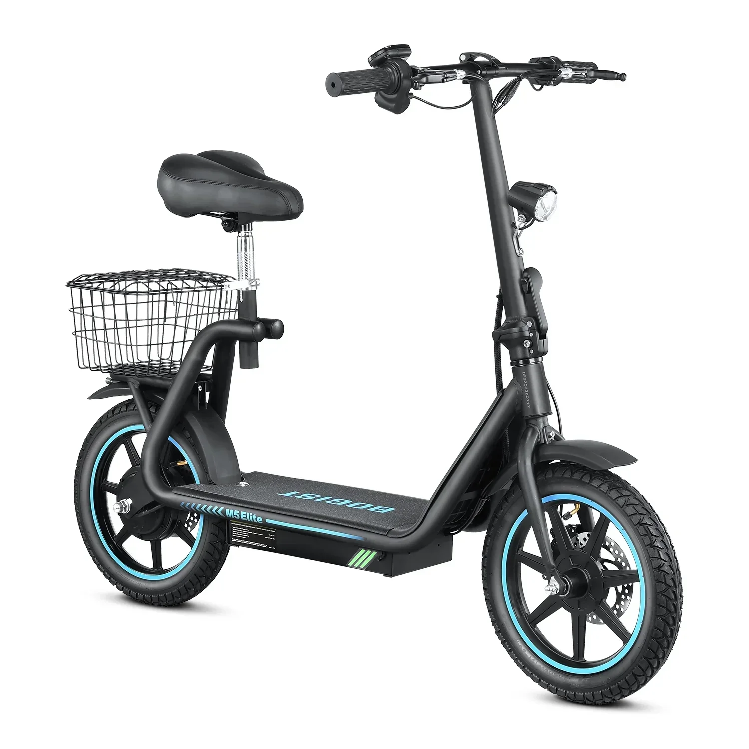 BOGIST Electric Scooter With Seat, 500W Motor, 25mph, 45km Range, 48V 13Ah, Blue - M5 Elite - Image 11 BOGIST Electric Scooter With Seat, 500W Motor, 25mph, 45km Range, 48V 13Ah, Blue - M5 Elite - Image 11