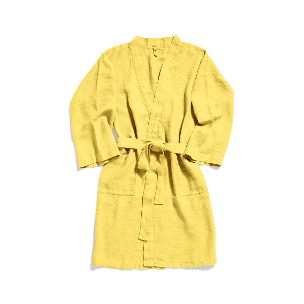Peignoir en lin - Jaune Citronnade