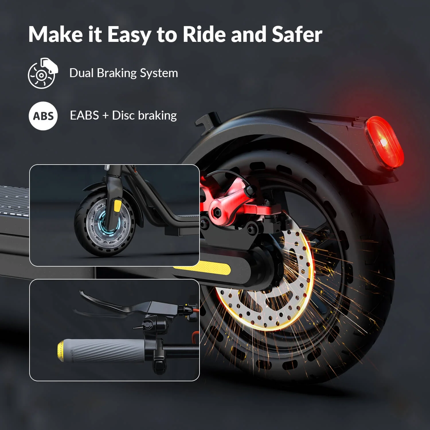 5TH WHEEL W16S 300W Electric Scooter with Turn Signal, 8.5” Solid Tires, 18mph & 12Miles Range, Folding Commuting E-Scooter for Adults with APP Control - Image 3