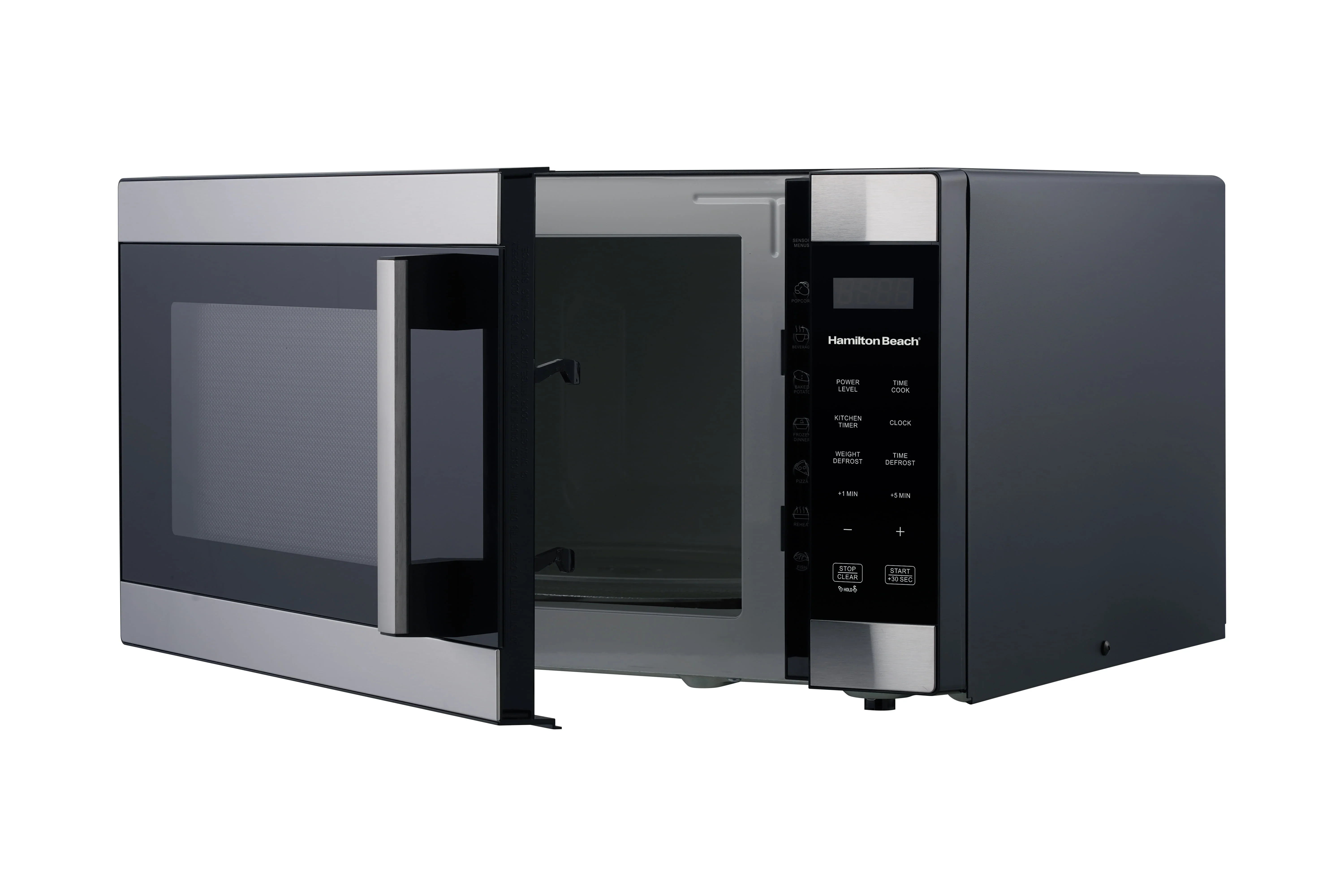 Hamilton Beach 1.6 cu ft Sensor Cook Countertop Microwave Oven in Stainless Steel