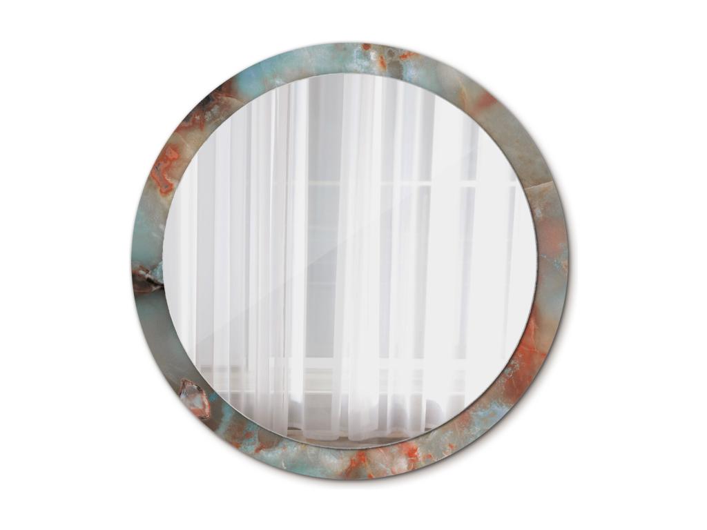 Espejo decorativo redondo - Mármol Onyx - 100 cm