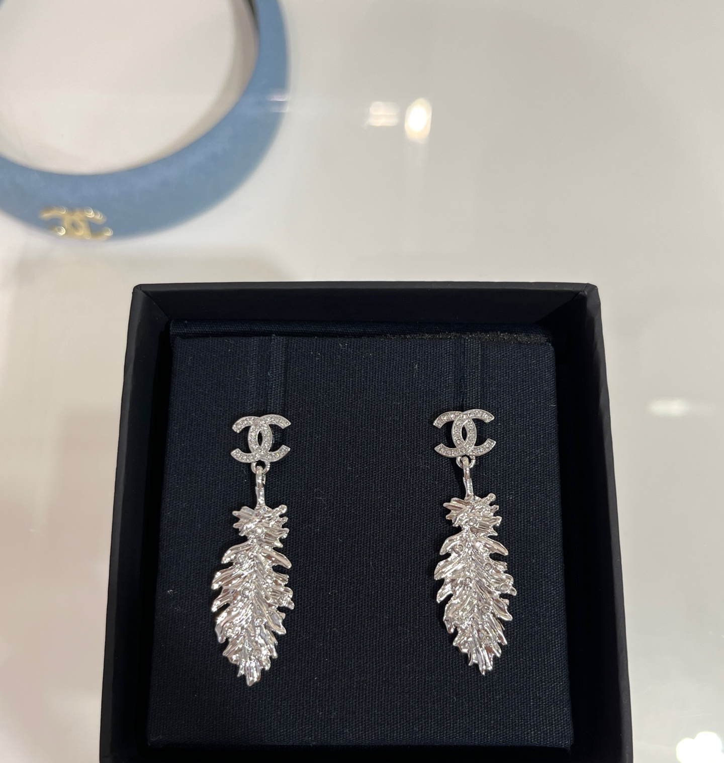 Chanel Coco Feather Dangle Earrings - Original Replica Club
