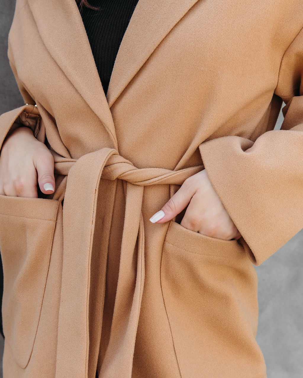 Great Expectations Pocketed Coat - Camel - Se7enfashion