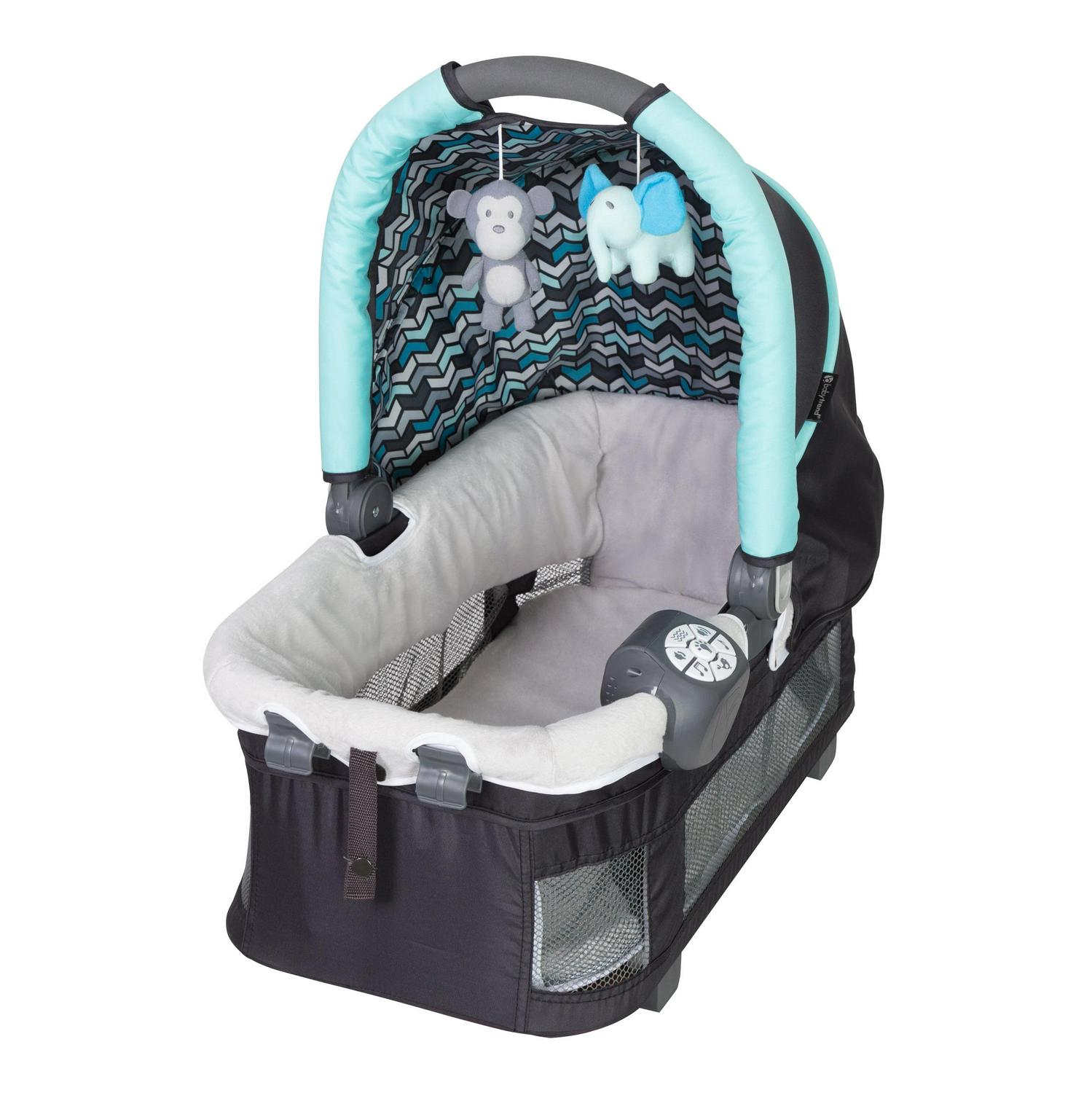 Baby Trend Resort Elite Nursery Center Playard with Bassinet and Travel Bag. Laguna Blue - Image 7