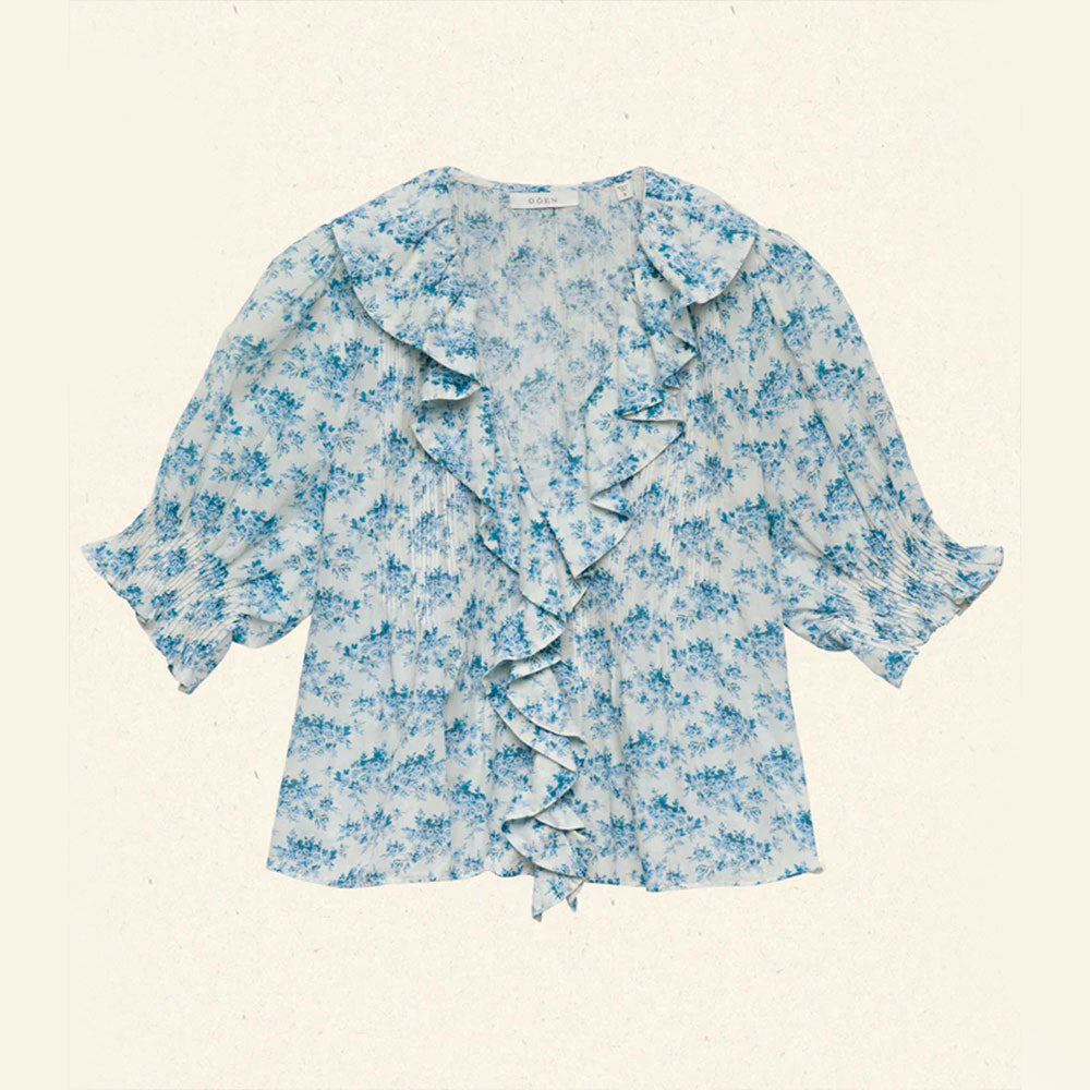 Dôen - Blouse Henri - Bleu Rosier Floral
