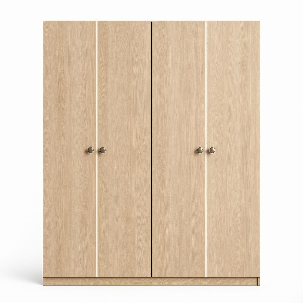 Armario de Madera 4 Puertas 200x220 cm para Dormitorio