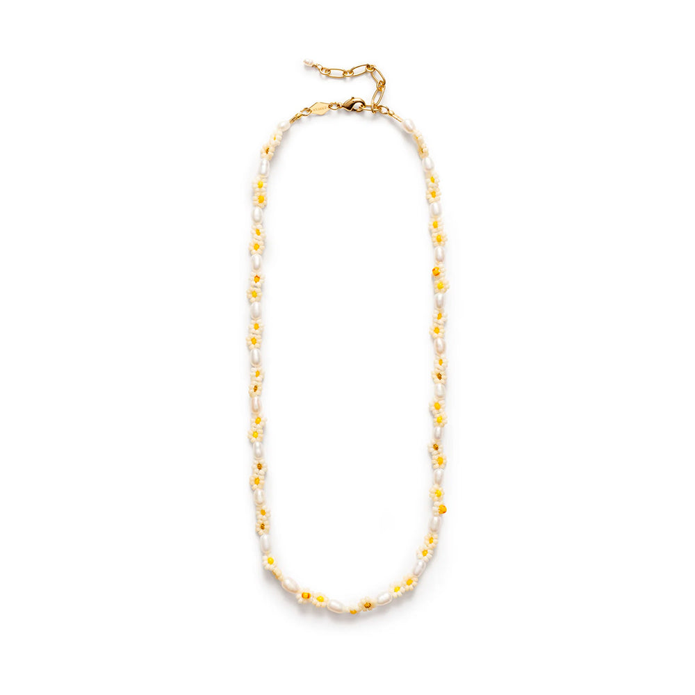 Anni Lu - Collier Daisy Flower - Pearl Yellow