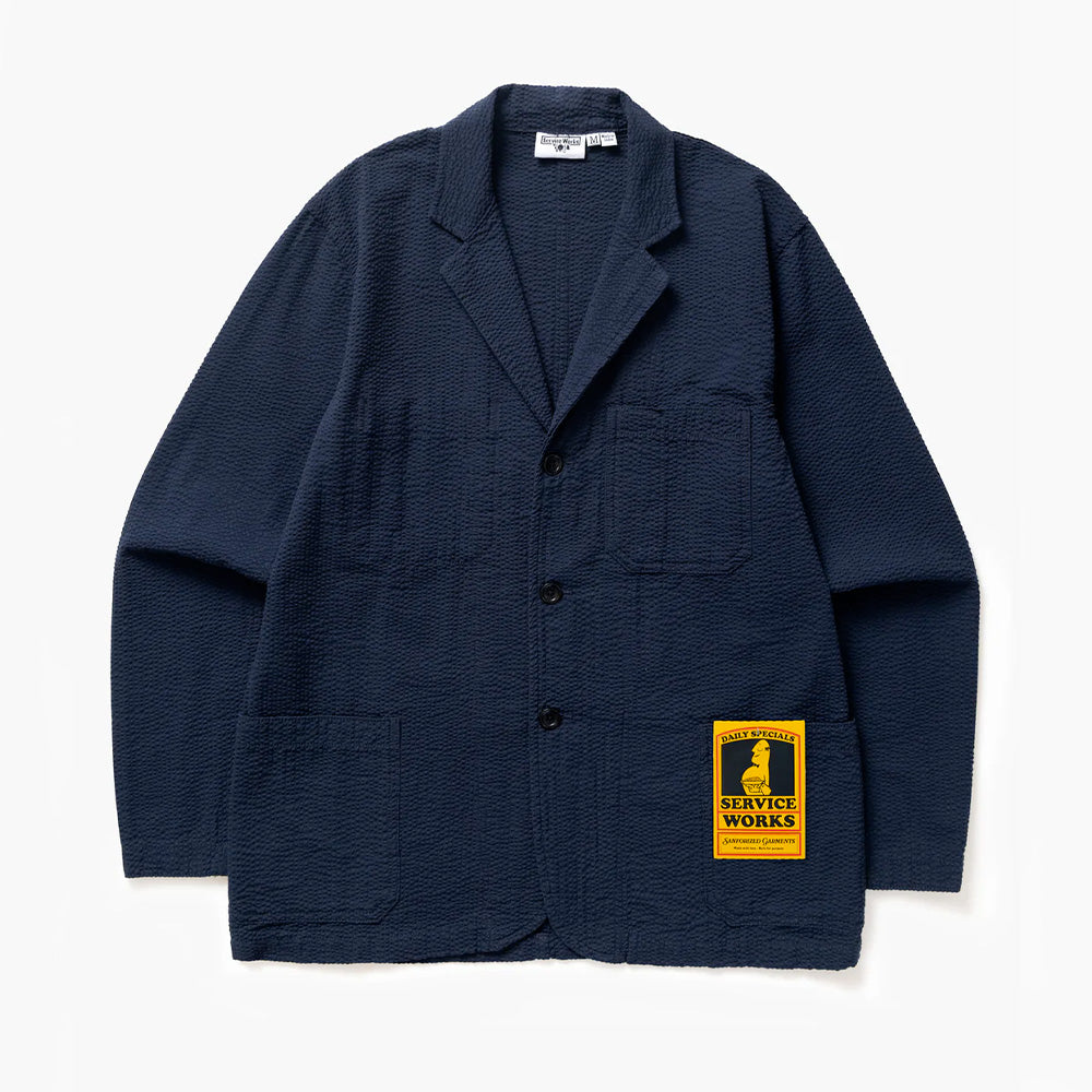 Service Works - Veste Server Suit Seersucker - Marine