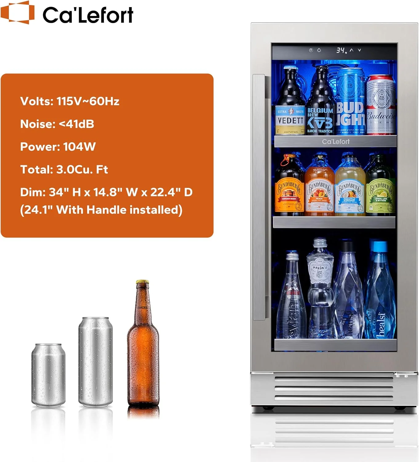 24'' Wine Cooler Refrigerator - 46 Bottle Wine Fridge Dual Zone with Modern Touch Intelligent Digital 40°-65°F Low Noise, Built in or Freestanding Wine Cooler for Home and Kitchen