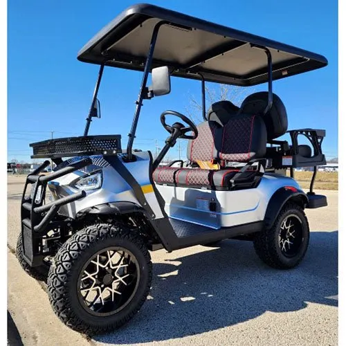 48V Electric Golf Cart 4 Seater Lifted Renegade+ Edition Utility Golf UTV Compare To Coleman Kandi 4p – Silver